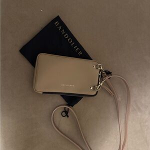 Bandolier Beige Crossbody Expanded Pouch